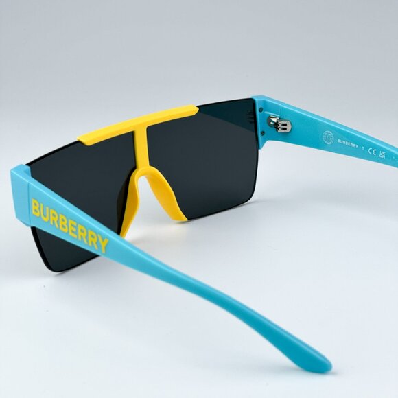 Burberry JB4387 405087 KIDS BRAND NEW Sunglasses Yellow Blue Grey Shield Unisex - Picture 8 of 10